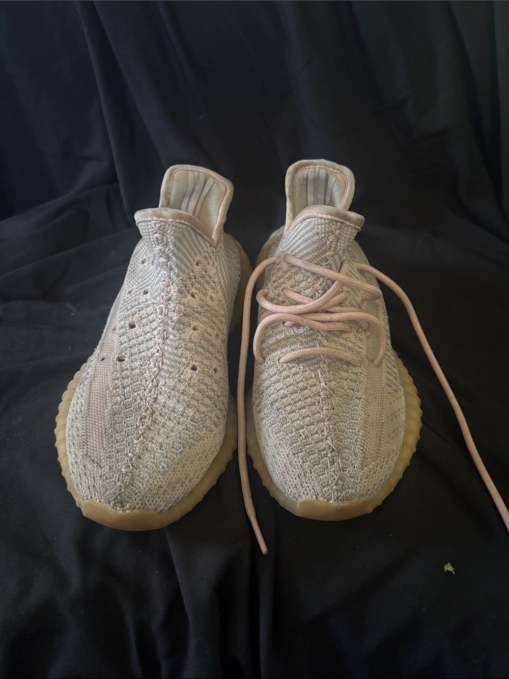 Yeezy Women’s Sneakers in Light Taupe with Gum Sole